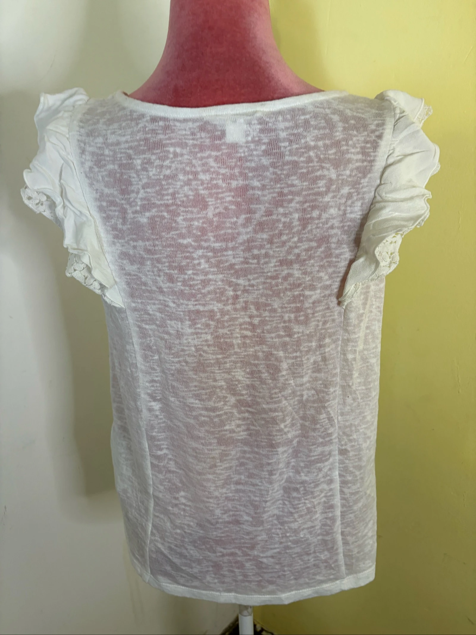 Top Blanco Boho con Volantes y Encaje – photo 5
